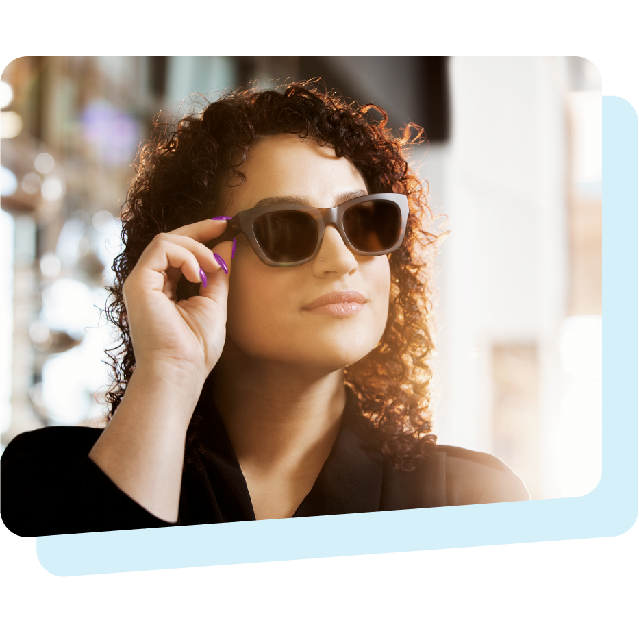 Woman Wearing Branded Sunglasses