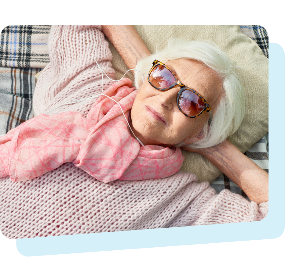 Woman Relaxing with Sunglasses